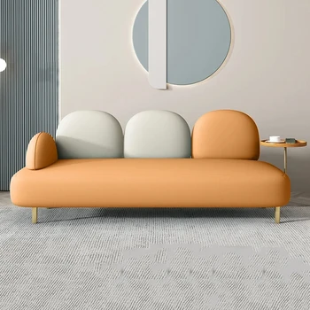 Скандинавский стиль 3-местный диван кожаный реклайнер релакс эргономичный современный взрослый диван ленивый диван для чтения на открытом воздухе диван диван для салона