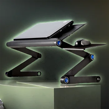  Складная подставка для ноутбука из алюминиевого сплава Многофункциональный регулируемый ноутбук Компьютер Lapdesk Для телевизора-кровати Диван ПК Стол Настольная подставка