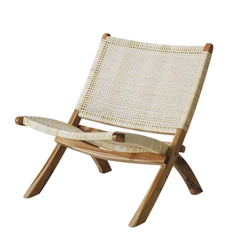 Складной стул из северного массива ротанга, дизайнерский стул для отдыха, спинка домашнего балкона