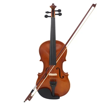 Скрипка Скрипка,Музыкальные инструменты для взрослых Детская скрипка, с жестким футляром, смычок, отлично подходит для начинающих