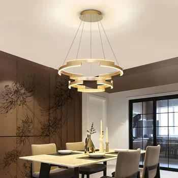 Современная светодиодная подвесная лампа для гостиной, столовой, холла, спальни, потолочной люстры, внутреннего роскошного осветительного прибора для украшения дома