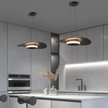 Современные круглые алюминиевые светодиодные подвесные светильники для гостиной, столовой, люстры, украшения для дома, кухонная подвесная лампа, светильник