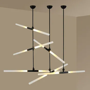  Современные подвесные светильники для филиалов Промышленный офисный бар Регулируемый подвесной светильник для столовой мебели для гостиной 