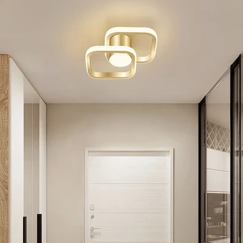 Современные светодиодные потолочные светильники для проходов Gold Nordic Corridor Потолочный светильник Внутренние потолочные светильники для гостиной Освещение коридора и балкона