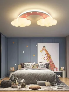 Современные теплые потолочные светильники для детской комнаты Красочная радужная облачная лампа Простая романтическая детская комната Мальчик Девочка Спальня Потолочные светильники