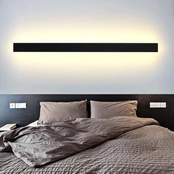 Современный простой алюминиевый светодиодный длинный настенный светильник диван фон гостиная спальня прикроватный настенный светильник ванная комната