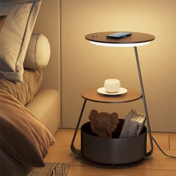 Современный простой диван для гостиной боковое бревно беспроводной перезаряжаемый торшер сенсорный тусклый спальня светодиодные прикроватные лампы стоячие светильники