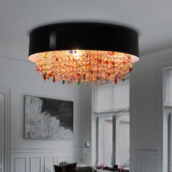 Современный скандинавский красочный светодиодный потолочный светильник салон домашний декор k9 хрустальная люстра освещение для гостиной кухни спальни