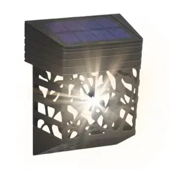 Солнечные настенные светильники Полый дизайн Современные наружные настенные бра Солнечные батареи IP55 Водонепроницаемые наружные фонари для крыльца