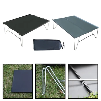  Стол для кемпинга Портативный складной приставной столик для кемпинга Алюминиевая столешница Водонепроницаемый дорожный стол Складной легкий стол