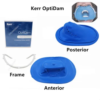 Стоматологические листы Kerr Rubber Dam 3D Nipple OptiDam Передняя Задняя Белая Рама