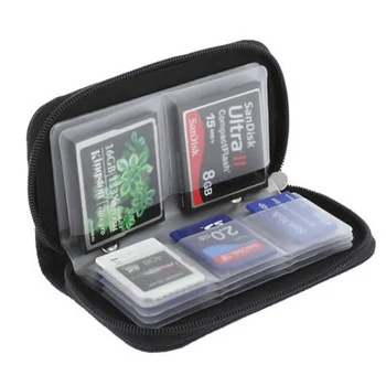  Сумка для хранения карты памяти Чехол для переноски Держатель Кошелек 22 слота для CF / SD / Micro SD / SDHC / MS/DS Игровые аксессуары Коробка для карт памяти