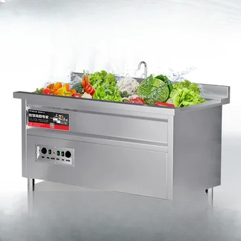 Ультразвуковая машина для мойки овощей, полностью автоматическая машина для очистки пузырьков от раков, ресторан, ресторан, гостиница