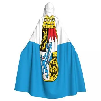 Флаг Баварии Государственный плащ с капюшоном Полиэстер Унисекс Ведьма Накидка Костюм Аксессуар