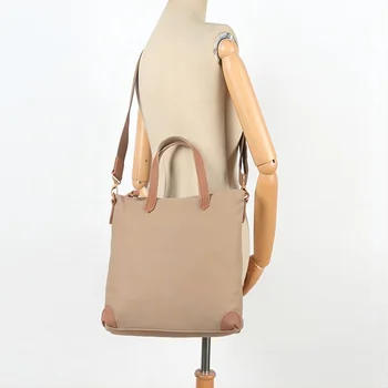 Холщовая женская сумка Винтажная холщовая кожаная сумка через плечо Серия Sen Универсальная пригородная наклонная женская сумка