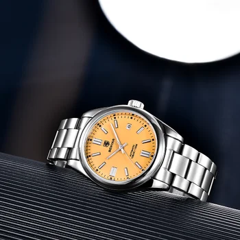  Хорошие мужские часы Лучший бренд Роскошный бизнес Автоматические механические часы Мужчины Повседневные 100M водонепроницаемые часы Relogio Masculino + Box