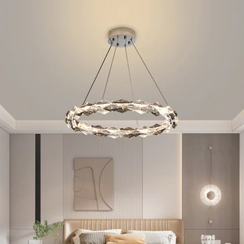 Хрустальная люстра ModernLed Home Decor Освещение Хром Глянец Подвесной Светильник Спальня Лампа для гостиной Lamparas Lights Lustre