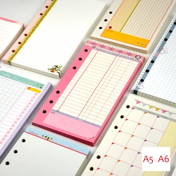 Цветная стандартная бумага для планировщика формата A5 A6