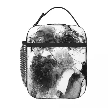 Человек с бородой Сумка-холодильник для обеда Симпатичная сумка для ланча Kawaii