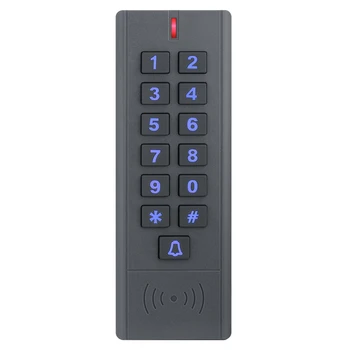 Черный DC12V 125 кГц RFID Клавиатура контроля доступа IP67 Водонепроницаемый 1000 пользователей Бесконтактный входной дверной контроллер с сигналом Wiegand