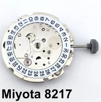 Япония Оригинальный механизм Miyota 8217 Высокоточный автоматический механизм Белый Колесо даты Автоподзавод 21 Камень Механизм