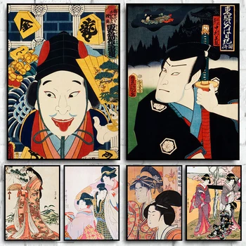 Японские женщины Ито Шинсуи Гейша Картина Холст Настенное Искусство Плакат и Принты Губная Помада Kitagawa Винтаж Декор для гостиной