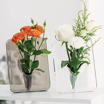 акриловая фоторамка ваза современное искусство цветочная ваза настольный держатель для растений для офиса домашний декор подарок свадебный стол центральный элемент