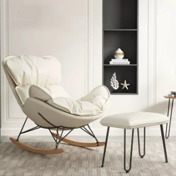 белый минималистичные эргономичные стулья гостиная подушка для шеи мобильный кресло-реклайнер для чтения с одной опорой для спины Fauteuil Салон комнаты