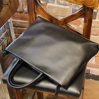  бизнес PU кожа мужские портфели с застежкой-молнией роскошная сумка повседневная черная сумка для файлов модный тонкий мужской ноутбук