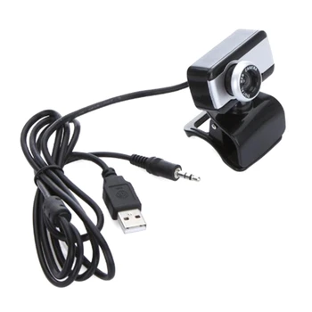 веб-камера встроенный стереомикрофон камера ПК камера USB камера черная портативная 1 шт.