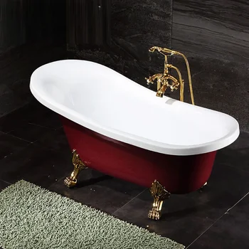  европейский стиль акрил для взрослых независимая бытовая благородная ванна наложницы двухслойная изолированная маленькая ванна SPA