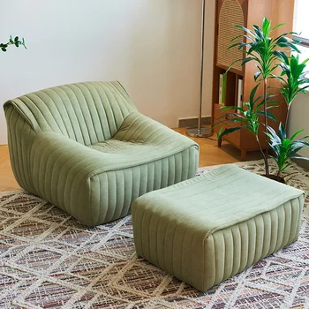 зеленый стул для гостиной Современный кресло для отдыха с поясничной опорой Одноместный ленивый диван Muebles De La Sala Декорирование комнаты