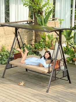  качели на открытом воздухе во дворе сад из алюминиевого сплава солнечный подвесной стул двойной стол и стул