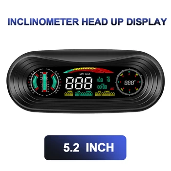  км/ч Сигнализация превышения скорости в час Спидометр 5,2 дюйма Экран Автомобиль Проекционный дисплей Авто Электроника Аксессуары GPS HUD Цифровые датчики