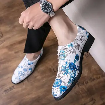 кожаная обувь мужская деловая формальная одежда весенний костюм мужской повседневный британский корейский стиль модные остроконечные свадебные туфли жениха Yout
