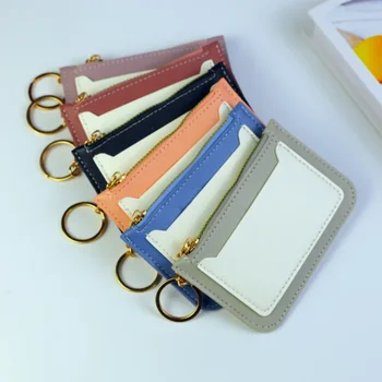корейская версия новой женской сумки карточная сумка Женская простая сумочка компактная молния однотонный зажим для визитных карточек