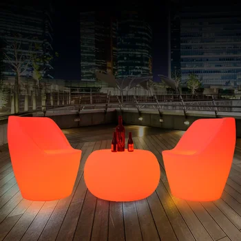 круглый наружный светодиодный пульт дистанционного управления, светящиеся столы и стулья, сферический диван, барный стул, журнальный столик, удобная мебель для стульев