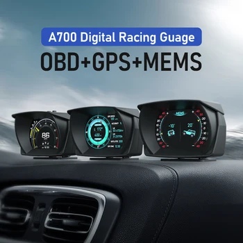 новейший автогрейдер A700 OBD+GPS Многофункциональный прибор Проекционный дисплей Таблица кодов HUD Турбина Температура воды Скорость