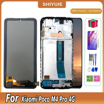 оригинальный 6,43-дюймовый ЖК-дисплей для Xiaomi Poco M4 Pro 2201117PG 2201117PI MZB0B5VI сенсорный экран для ЖК-панели Xiaomi Poco M4 Pro 4G