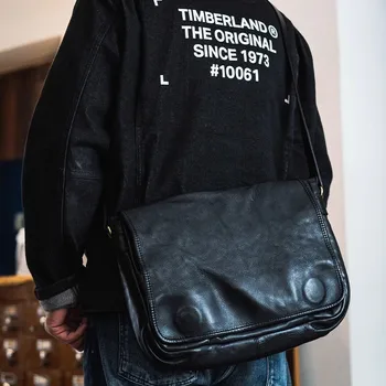  ручной работы дизайнерская высококачественная мужская сумка-мессенджер из натуральной кожи, сумка через плечо большой емкости для путешествий на открытом воздухе