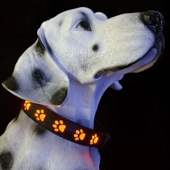  светодиодный ошейник и поводок для домашних животных USB-зарядка ночные прогулки защита от потерь