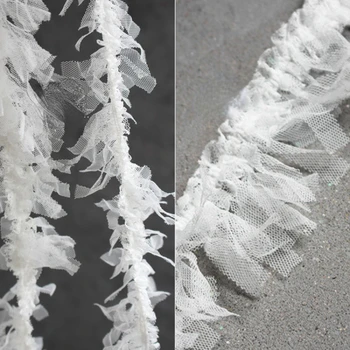 сетчатая кружевная ткань эластичная кисточка прозрачная юбка сумка креативные декоративные аксессуары оптовая ткань diy швейный метр материал