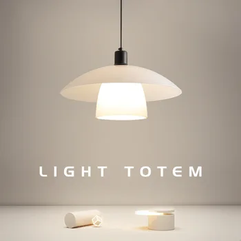 скандинавский датский дизайнер креативная стеклянная люстра современный простой ресторан спальня гостиная молочно-белый украшение подвесной светильник