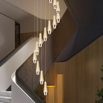скандинавский домашний декор столовая подвесные светильники внутреннее освещение лестничный светильник подвесной светильник люстра для гостиной