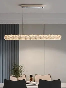современный подвесной светильник в европейском стиле люстра с хрустальным блеском, американская винтажная скандинавская лампа, подвесной светильник, домашнее освещение