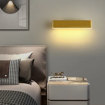  спальня прикроватная светодиодная настенная лампа с поворотным переключателем Модный черно-белый настенный светильник 7 Вт Коридор Освещение для чтения