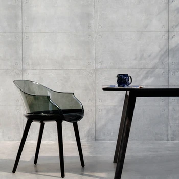 стул Современный минималистичный пластиковый обеденный стул Дизайнерский акриловый стул Интернет Знаменитости Молоко Чай Магазин Кресло