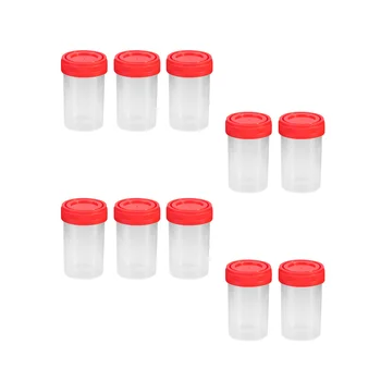  чашки для жидких образцов Чашки для образцов с крышками Лабораторный цилиндр для мочи Лабораторный контейнер для тестирования бутылки с образцами