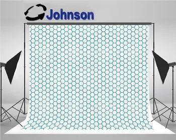 шестиугольник Абстрактный геометрический графический синий фон Высококачественная компьютерная печать стена фотография фон