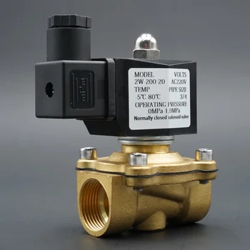 электромагнитный клапан Водяной клапан нормального закрытия Латунные клапаны 220V12V24V Воздушно-водяной мембранный клапан